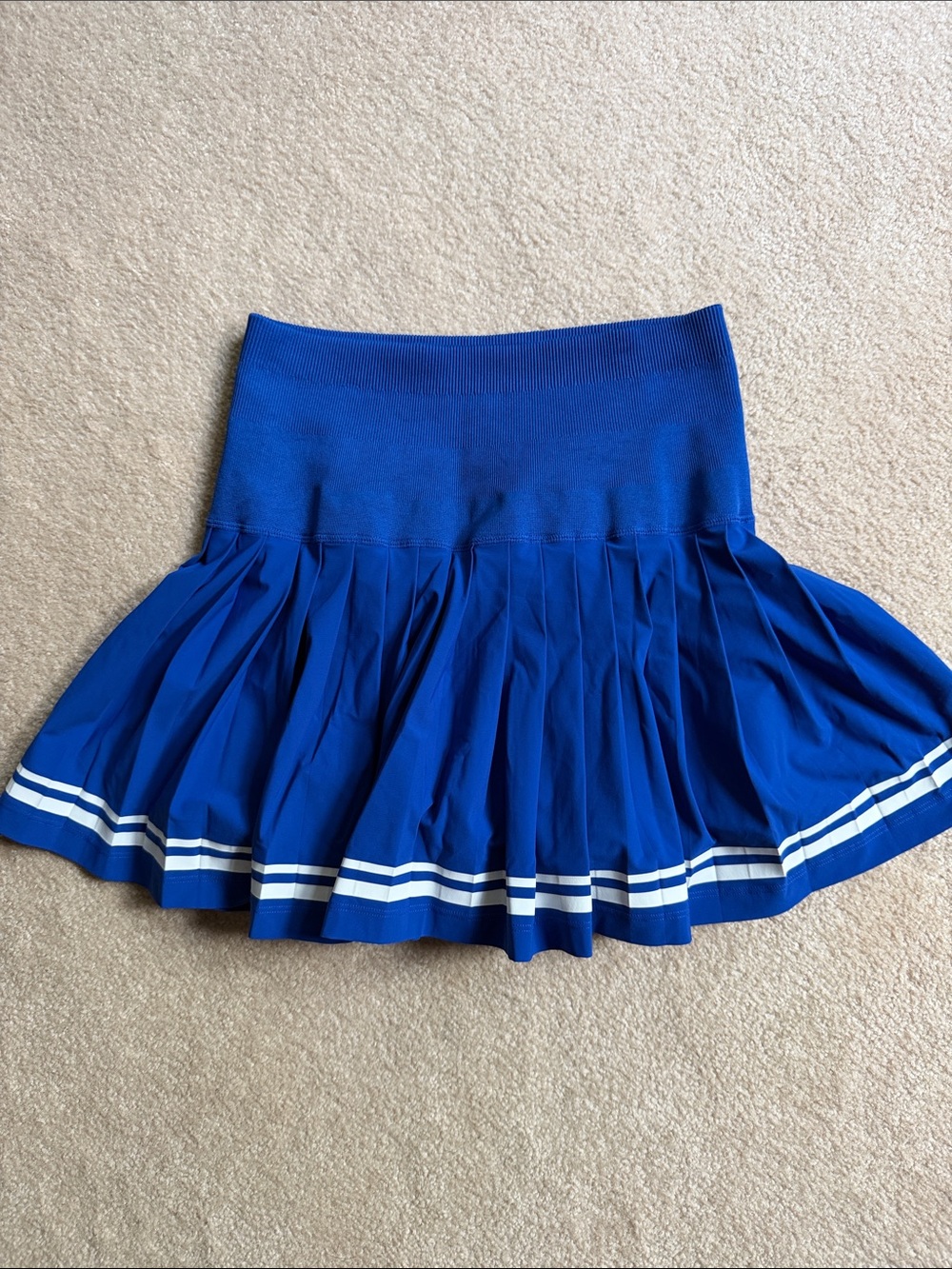 Wilson Blue Pleated Tennis Skirt with Contrast Stripes